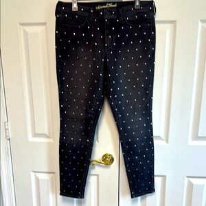 Universal Thread Black Jeans with Silver dots.